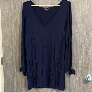 Worn ONCE! Size Medium Lulus Navy Blue Dress